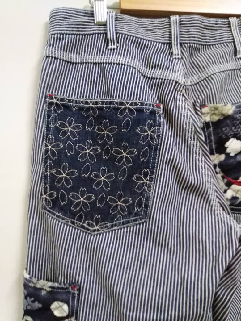 Visvim Vintage Karakuri Japan Double Knee Sashiko Stitch Hickory Size US 30 / EU 46 - 13 Thumbnail