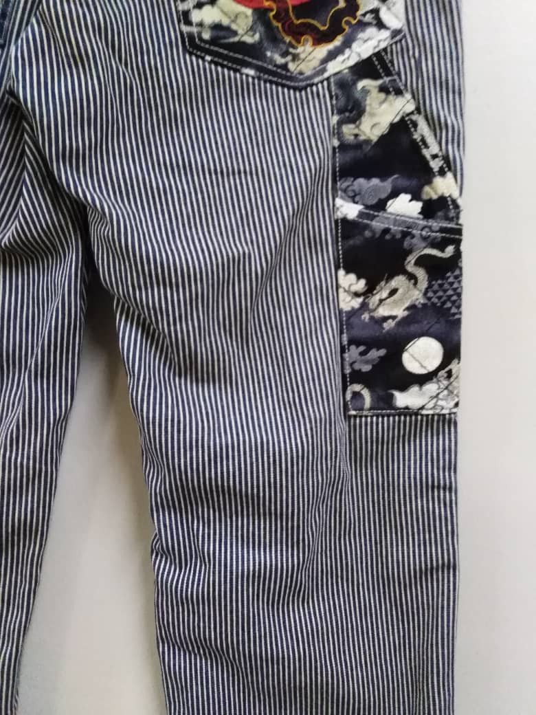 Visvim Vintage Karakuri Japan Double Knee Sashiko Stitch Hickory Size US 30 / EU 46 - 14 Thumbnail