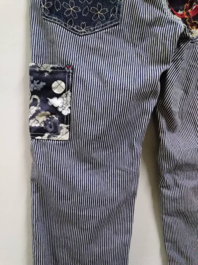 Visvim Vintage Karakuri Japan Double Knee Sashiko Stitch Hickory Size US 30 / EU 46 - 16 Thumbnail