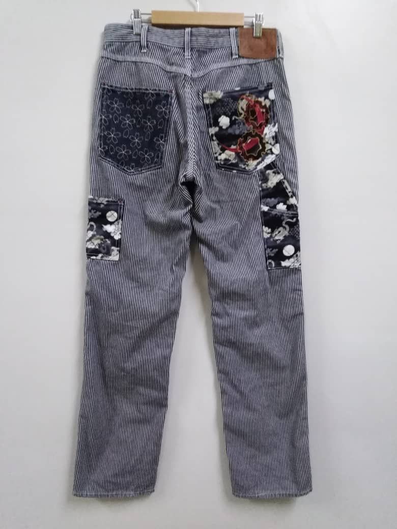 Visvim Vintage Karakuri Japan Double Knee Sashiko Stitch Hickory Size US 30 / EU 46 - 2 Thumbnail