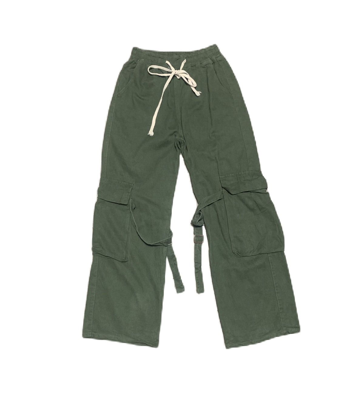 image of Archival Clothing x Vintage 90's Bondage Cargo Pants Big Pocket in Olive Green, Men's (Size 28)