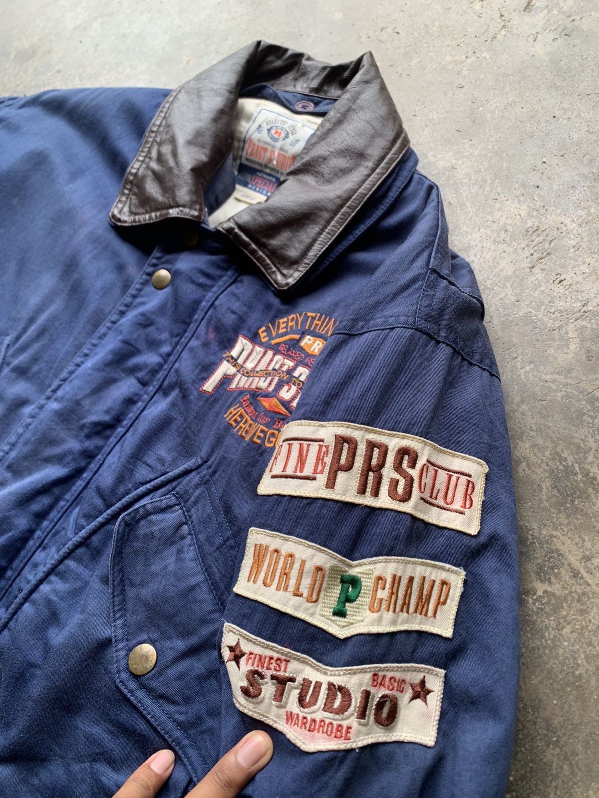 Vintage 🪖Vintage PRACT STUDIO PATCHWORK BOMBER JACKET Size US M / EU 48-50 / 2 - 5 Thumbnail