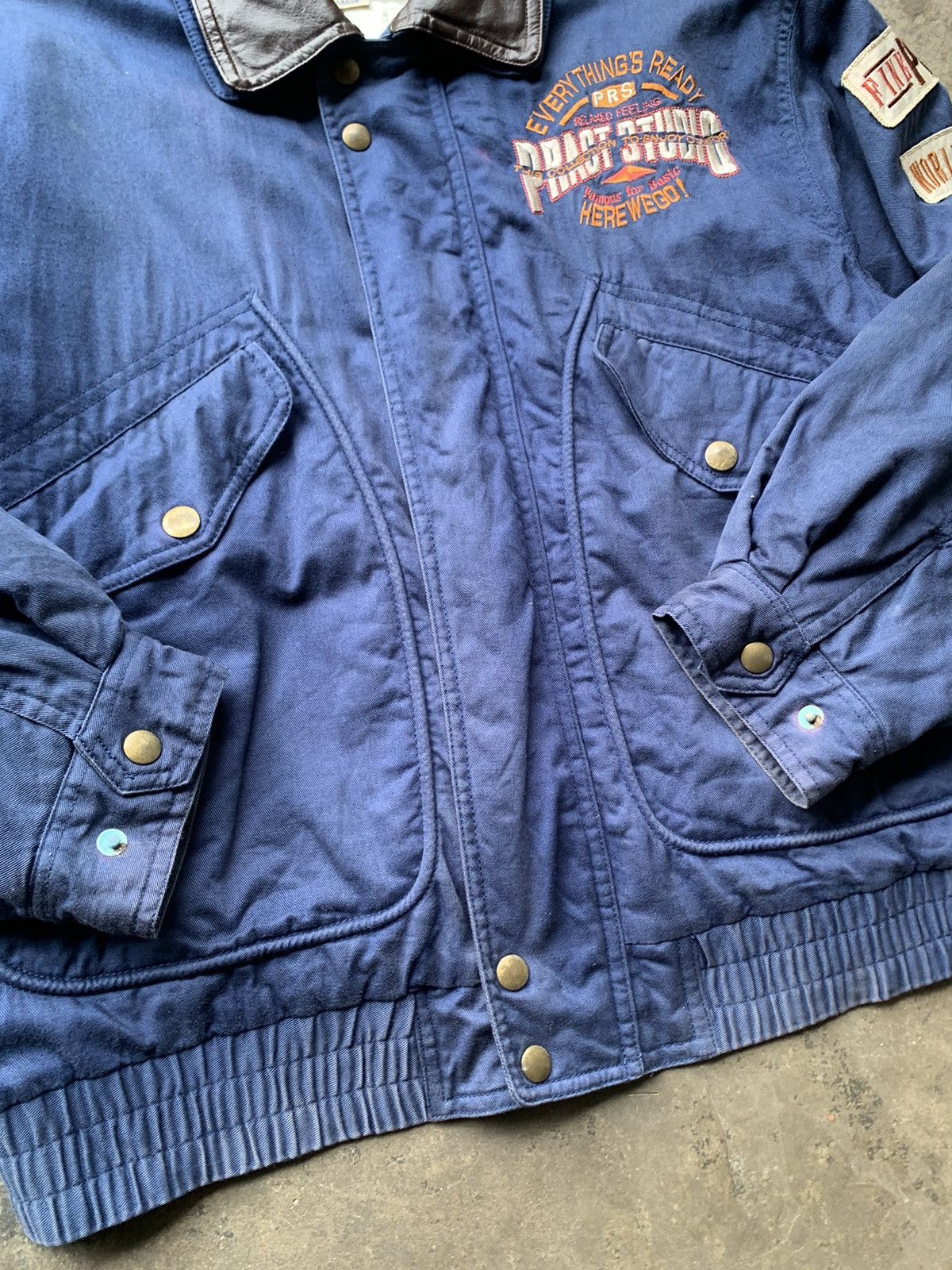 Vintage 🪖Vintage PRACT STUDIO PATCHWORK BOMBER JACKET Size US M / EU 48-50 / 2 - 6 Thumbnail