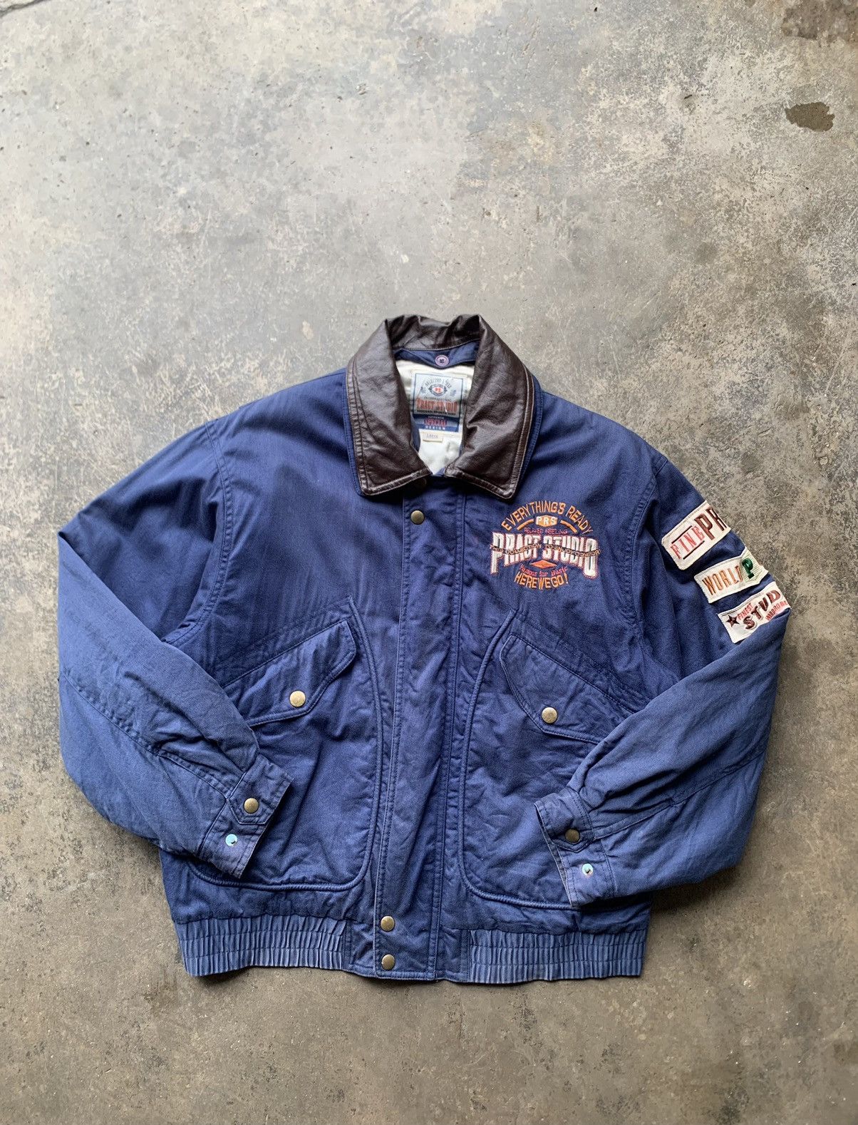Vintage 🪖Vintage PRACT STUDIO PATCHWORK BOMBER JACKET Size US M / EU 48-50 / 2 - 2 Thumbnail