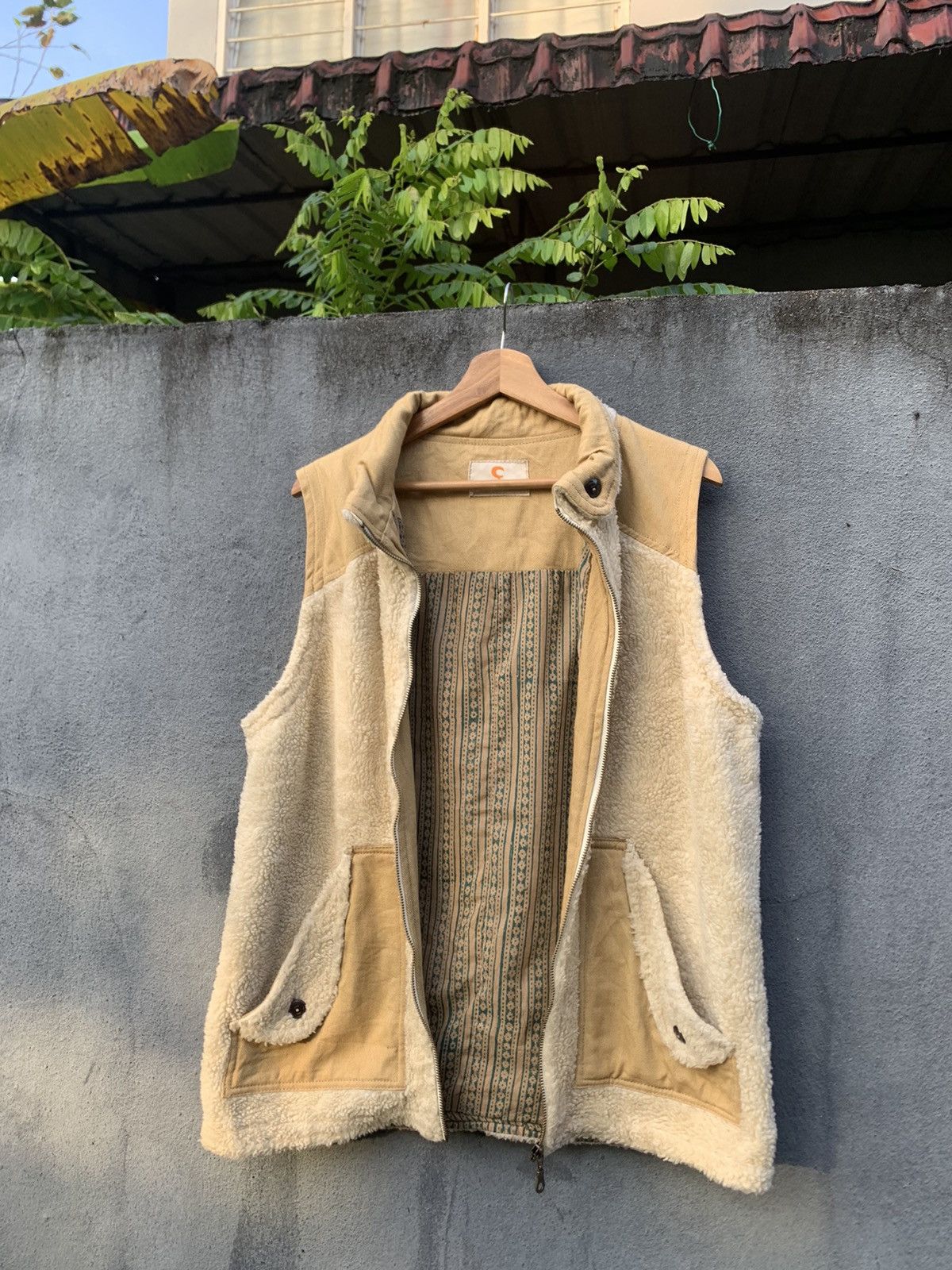 image of Anima Fleece Vest in Cream, Men's (Size Medium)