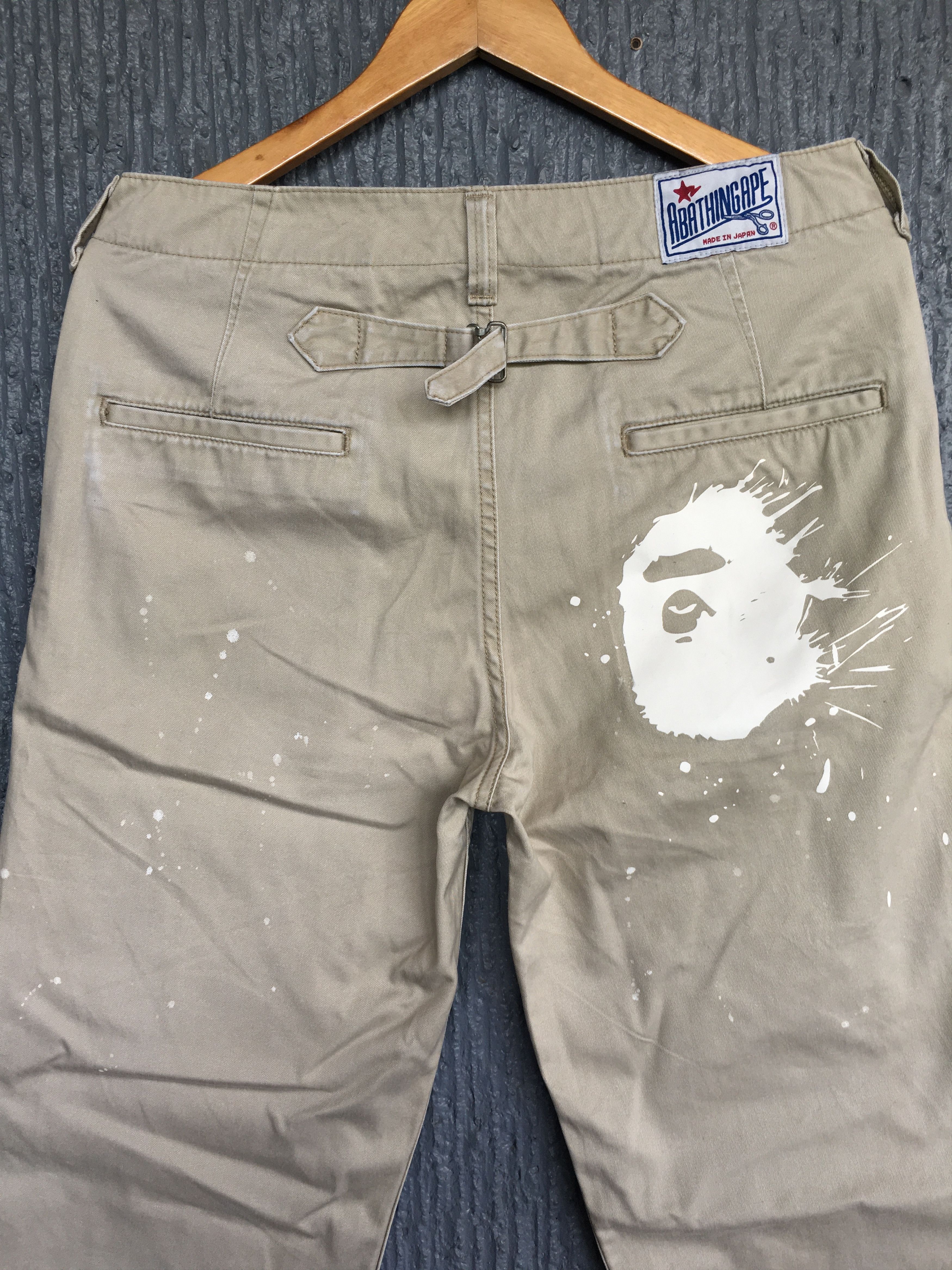 Bape OG Bape Logo Pain Splat Chino Pants Size US 32 / EU 48 - 2 Thumbnail