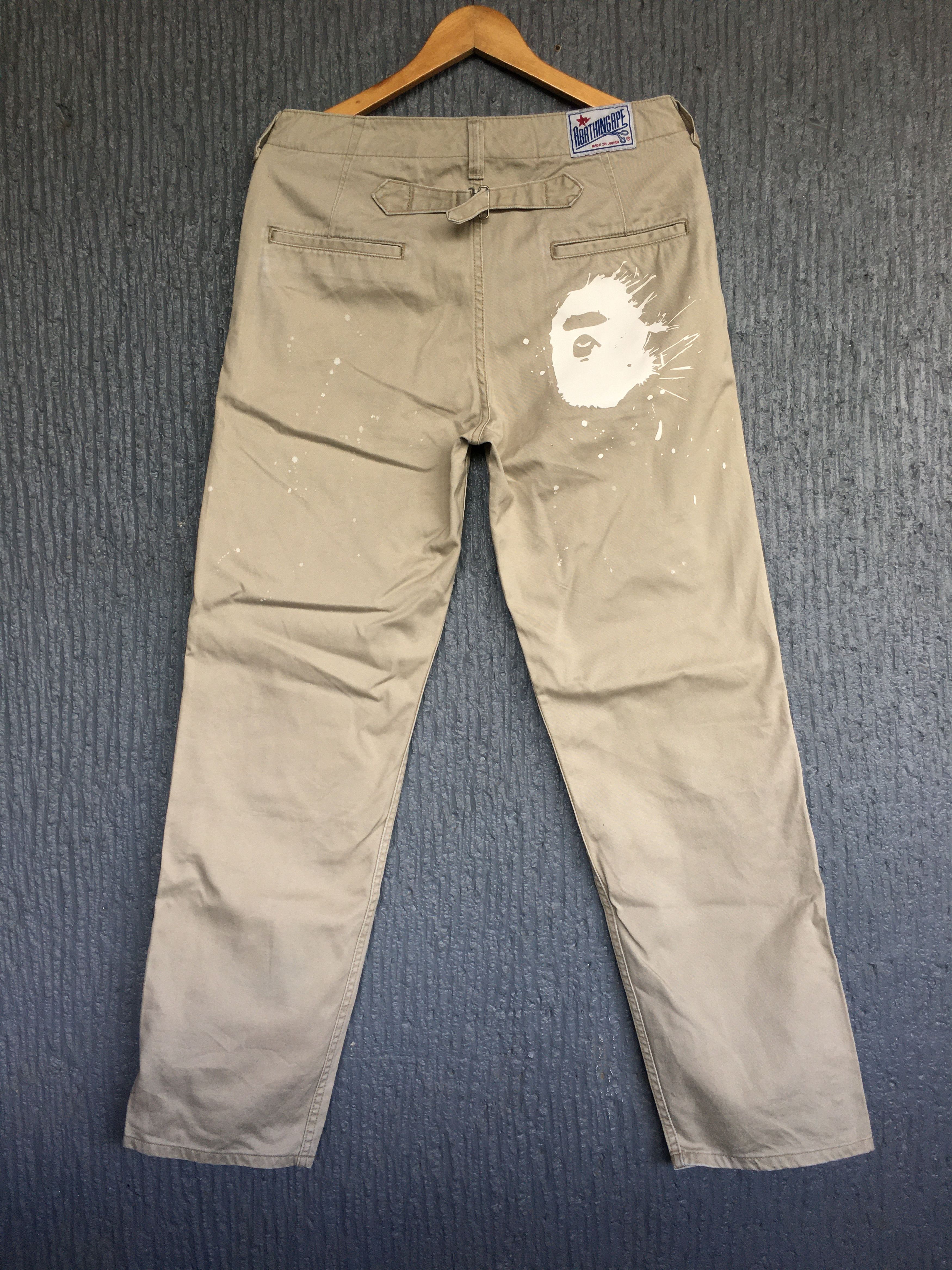 Bape OG Bape Logo Pain Splat Chino Pants Size US 32 / EU 48 - 1 Thumbnail