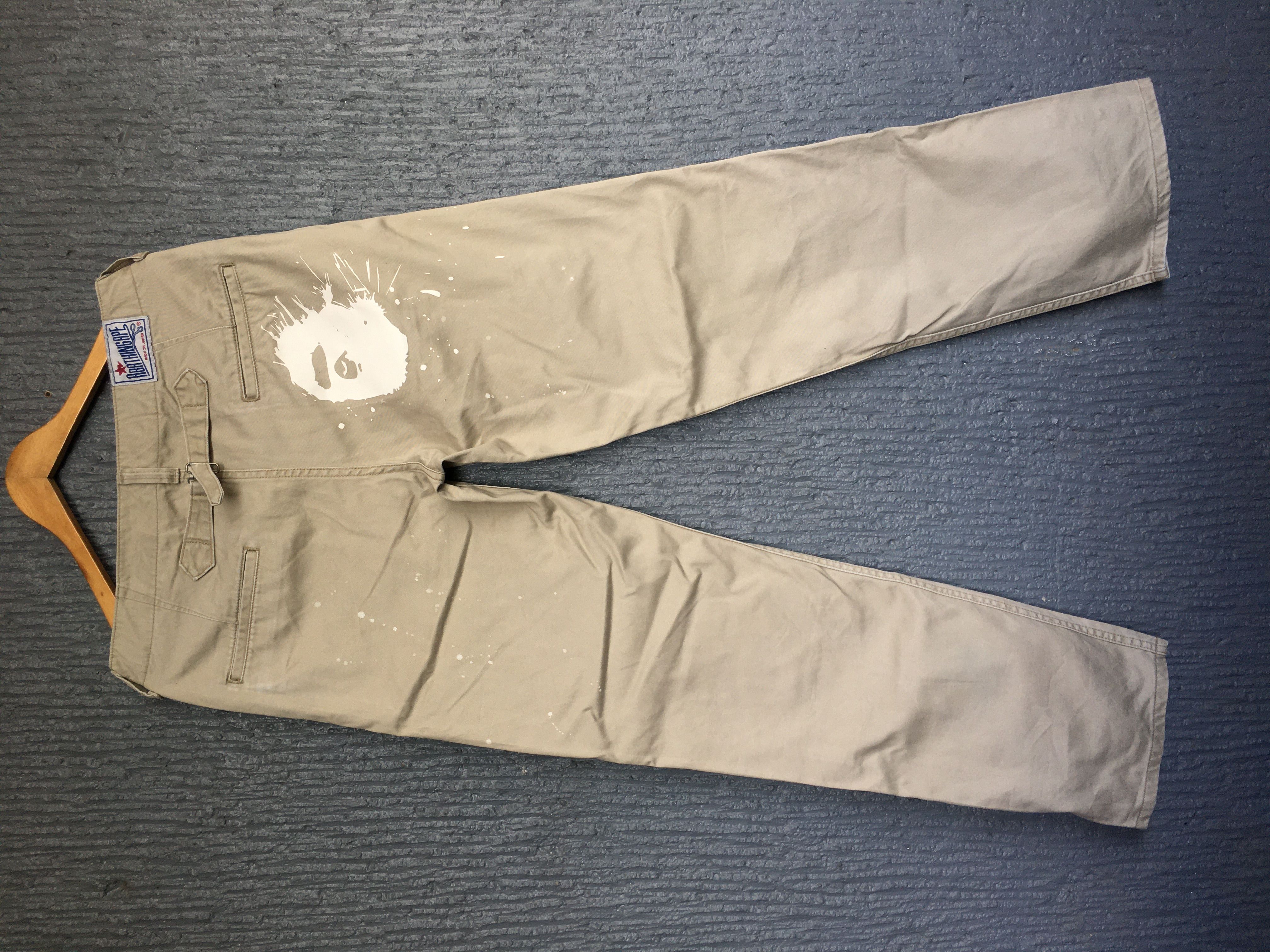 Pre-owned Bape Paint Splat Chino Pants In Chino Beige