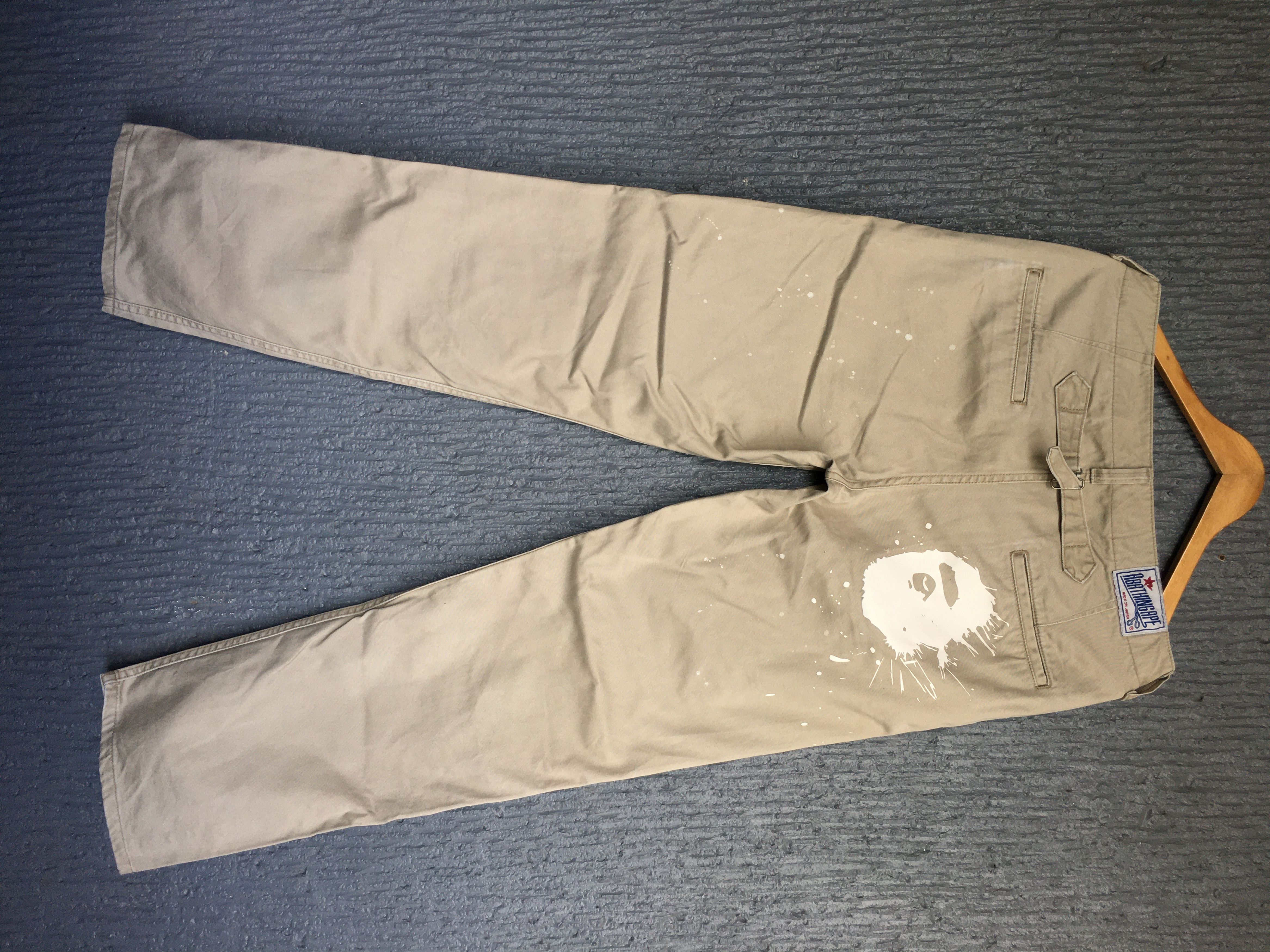 image of Bape Paint Splat Chino Pants in Chino Beige, Men's (Size 32)