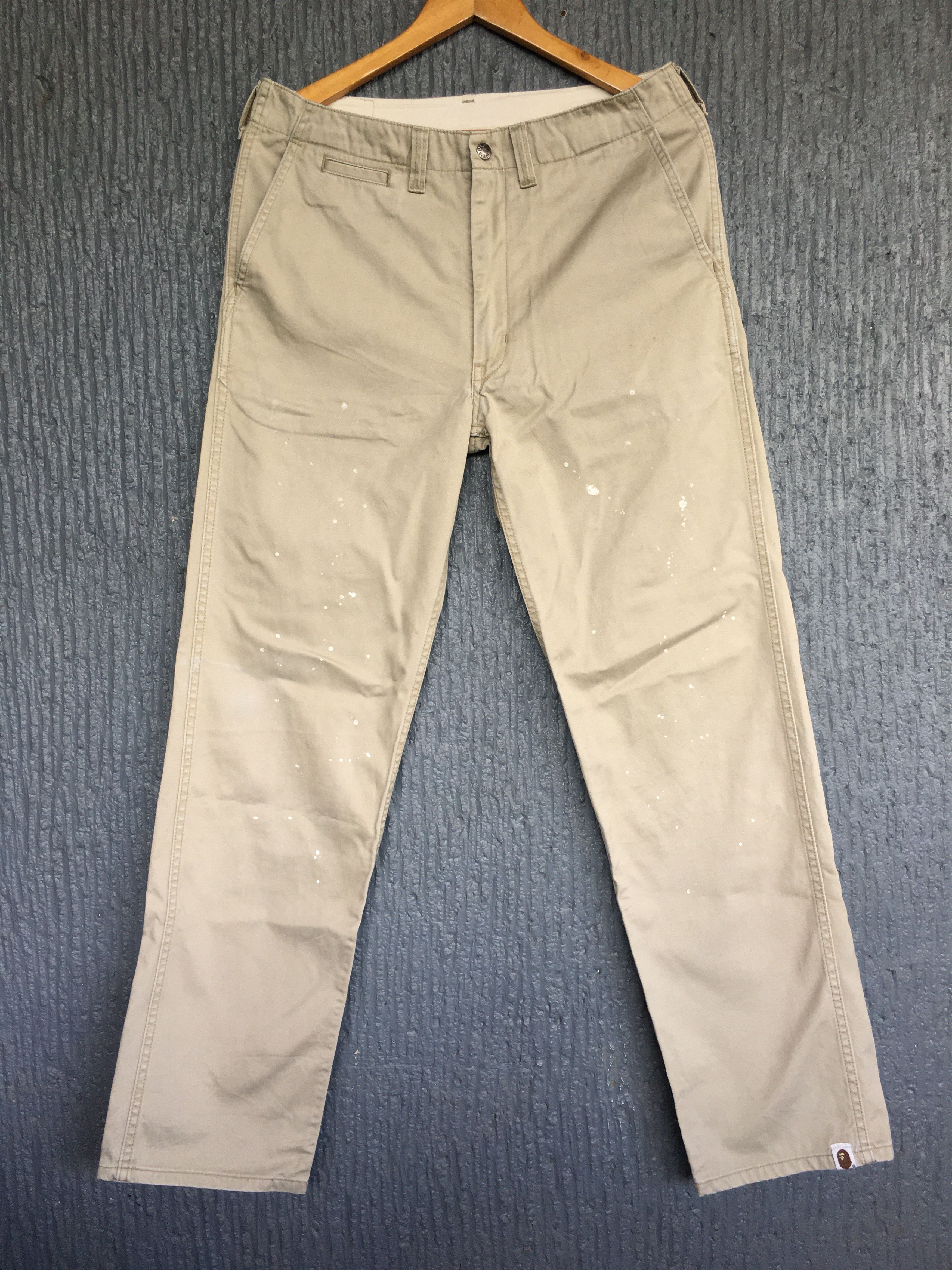 Bape OG Bape Logo Pain Splat Chino Pants Size US 32 / EU 48 - 6 Thumbnail