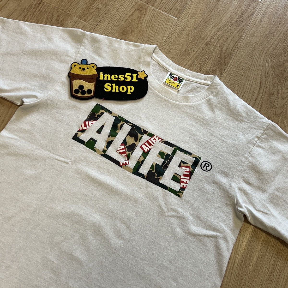 Alife × Bape Bape x Alife Camo Box Tee Size US M / EU 48-50 / 2 - 3 Thumbnail