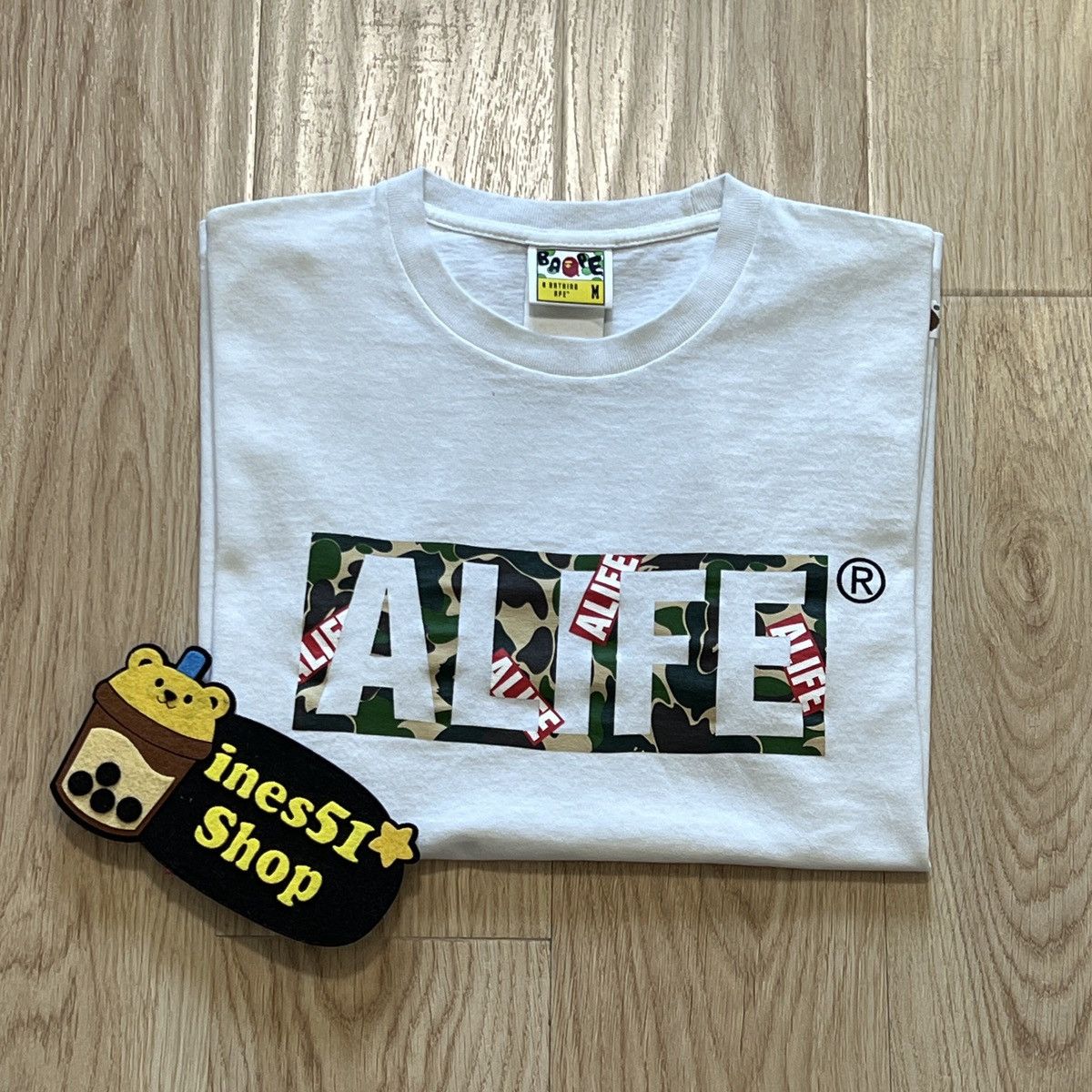 Bape x Alife Camo Box Tee