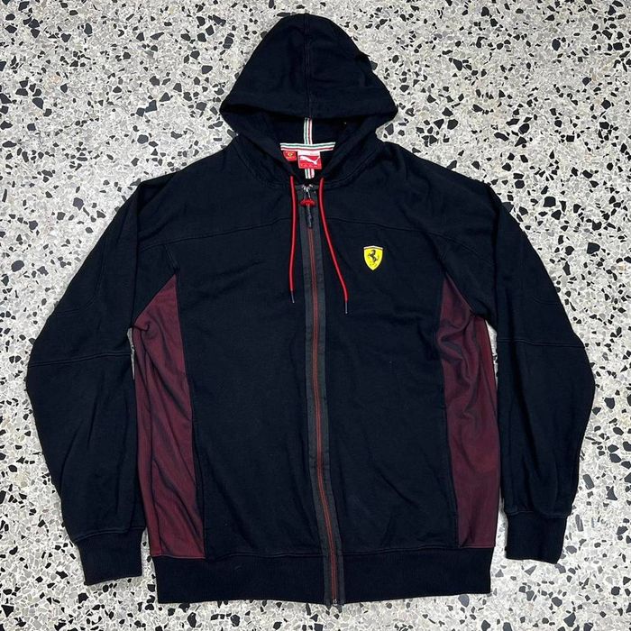 Puma VINTAGE Y2K PUMA X FERRARI COLLAB ZIP UP HOODIE | Grailed