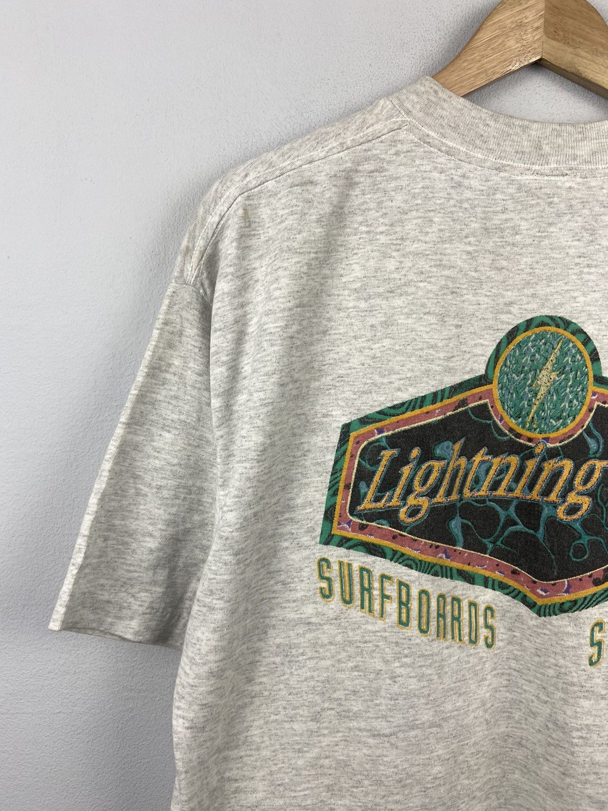 Lightning Bolt × Vintage Vintage 90s Lightning Bolt Surfboard Tee Size US L / EU 52-54 / 3 - 2 Thumbnail