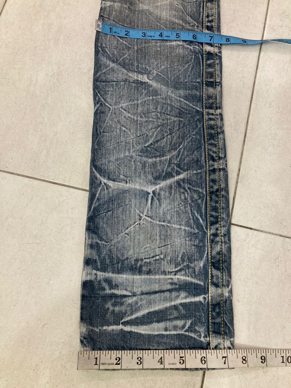 Hysteric Glamour RARE Skulls Blow By Blue Distress Denim Size US 28 / EU 44 - 5 Thumbnail