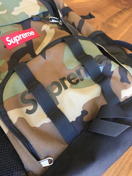 Supreme 1000 denier cordura backpack 2024 woodland camo