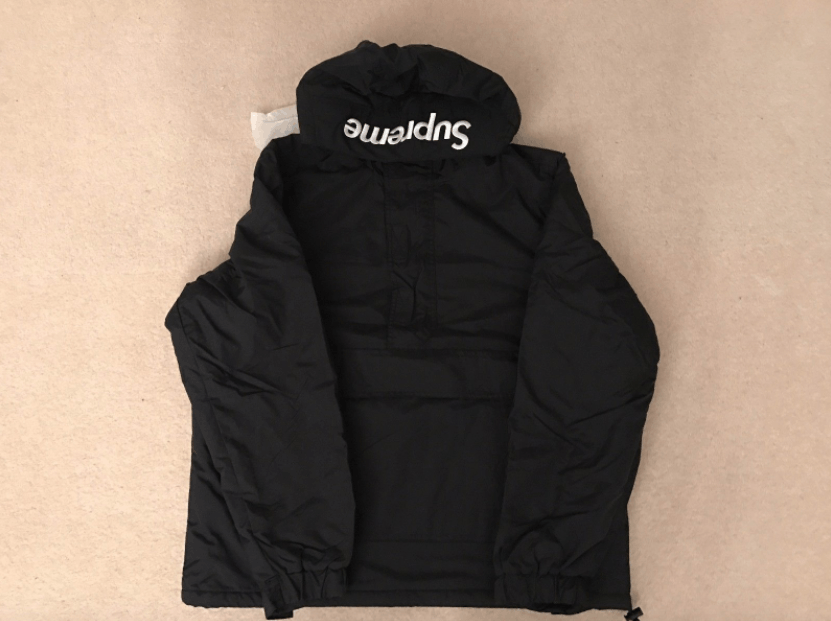 Supreme Supreme Hooded Logo Half Zip Pullover Jacket Size Large