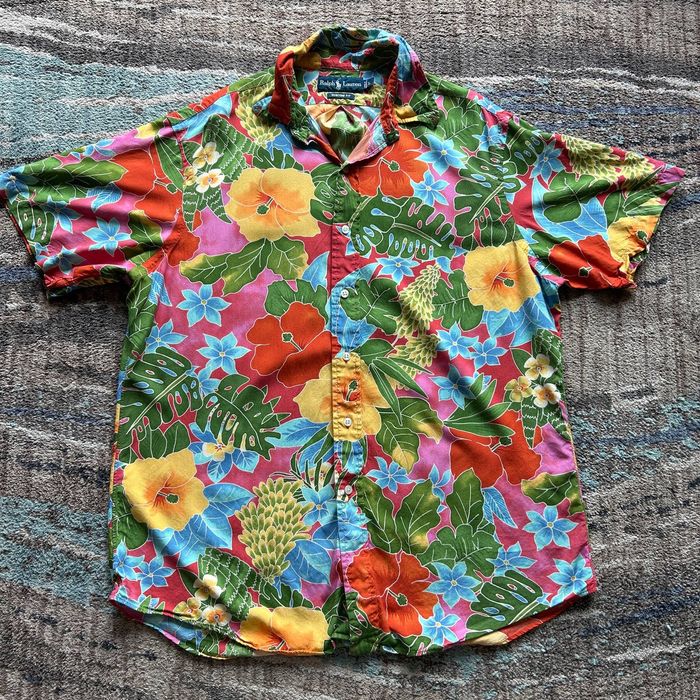 Vintage ralph clearance lauren hawaiian shirt