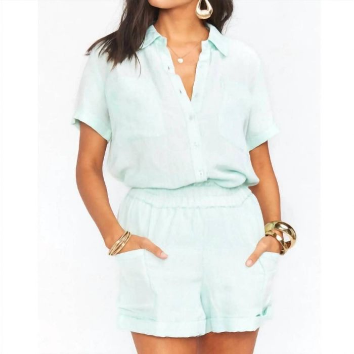 Show Me Your MuMu Disilvio Shorts Mint Linen In Mint Linen | Grailed