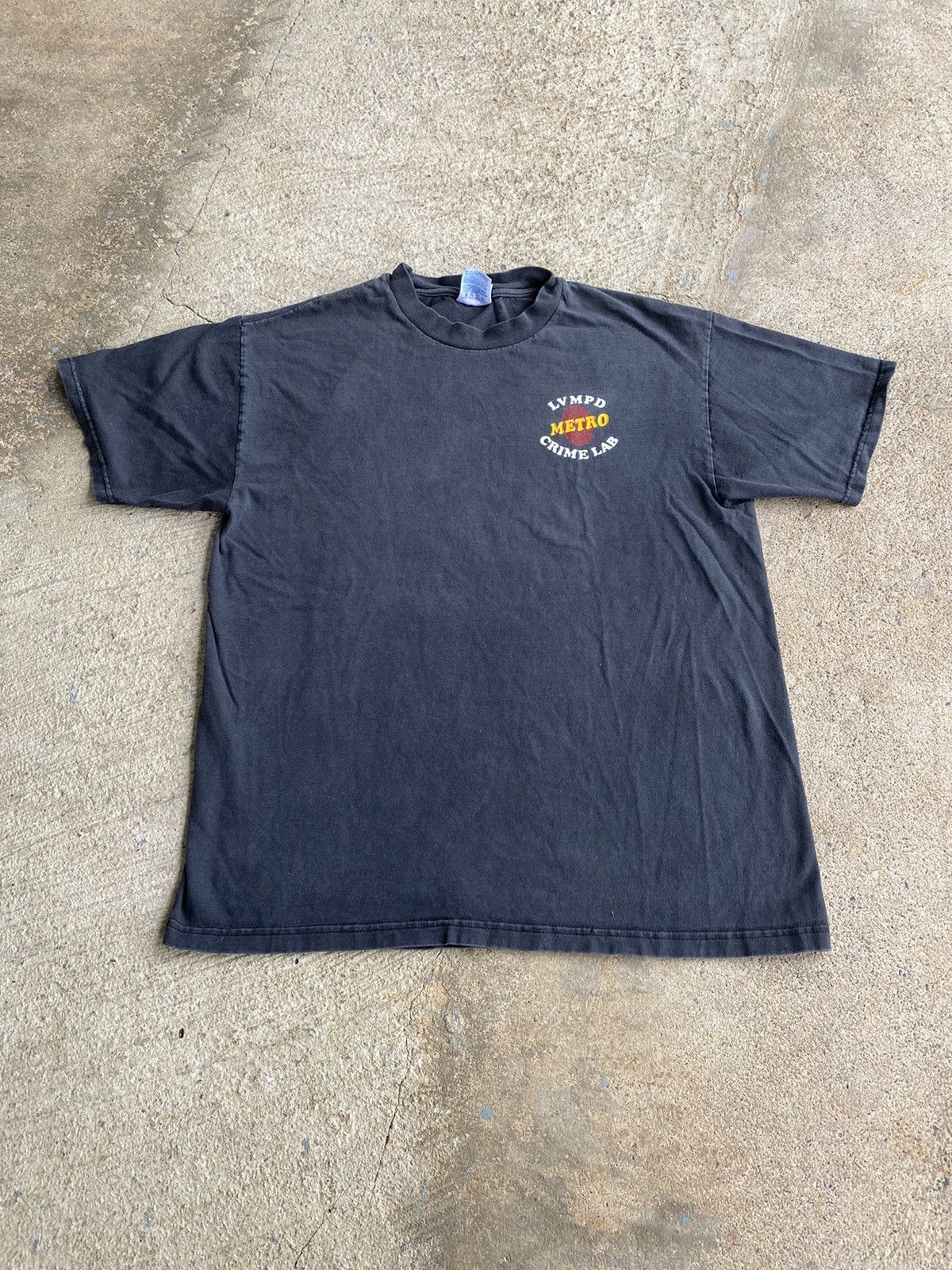 Japanese Brand × Vintage Vintage 90’s Las Vegas PD Crime Lab Faded Shirt Size US M / EU 48-50 / 2 - 1 Thumbnail
