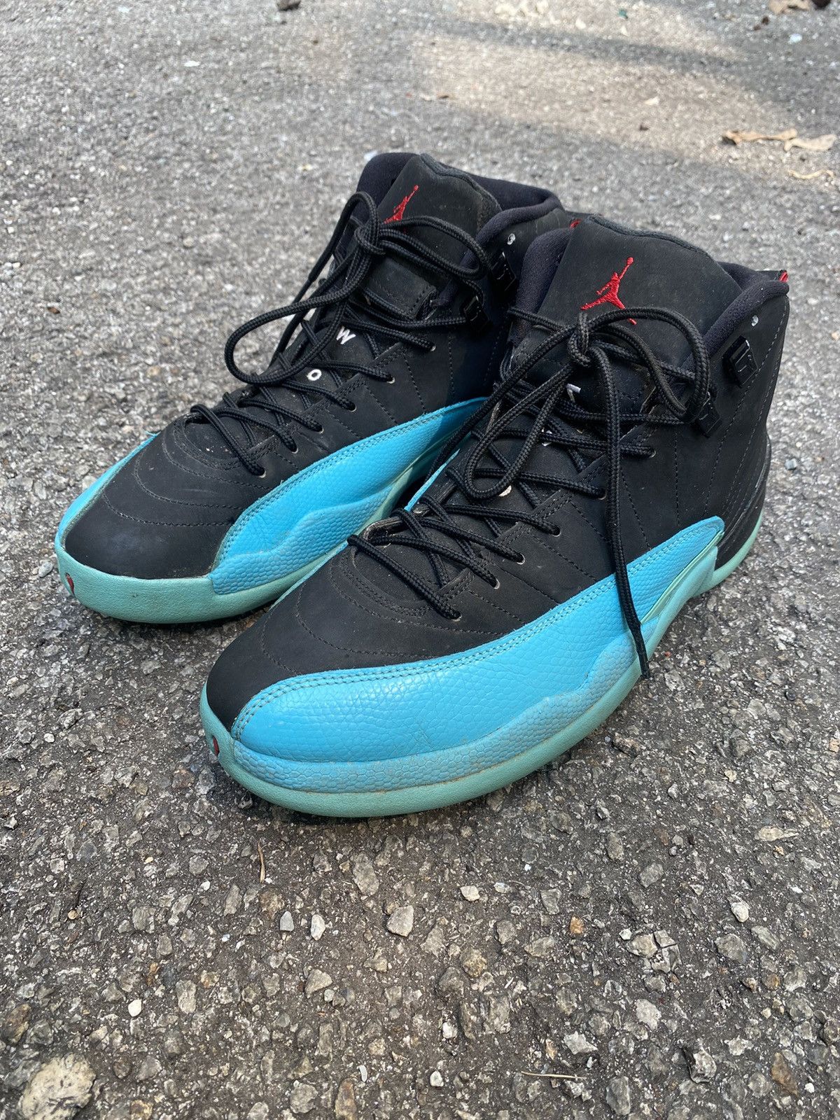 image of Air Jordan 12 Retro Gamma Blue (2013) Shoes in Black, Men's (Size 9)