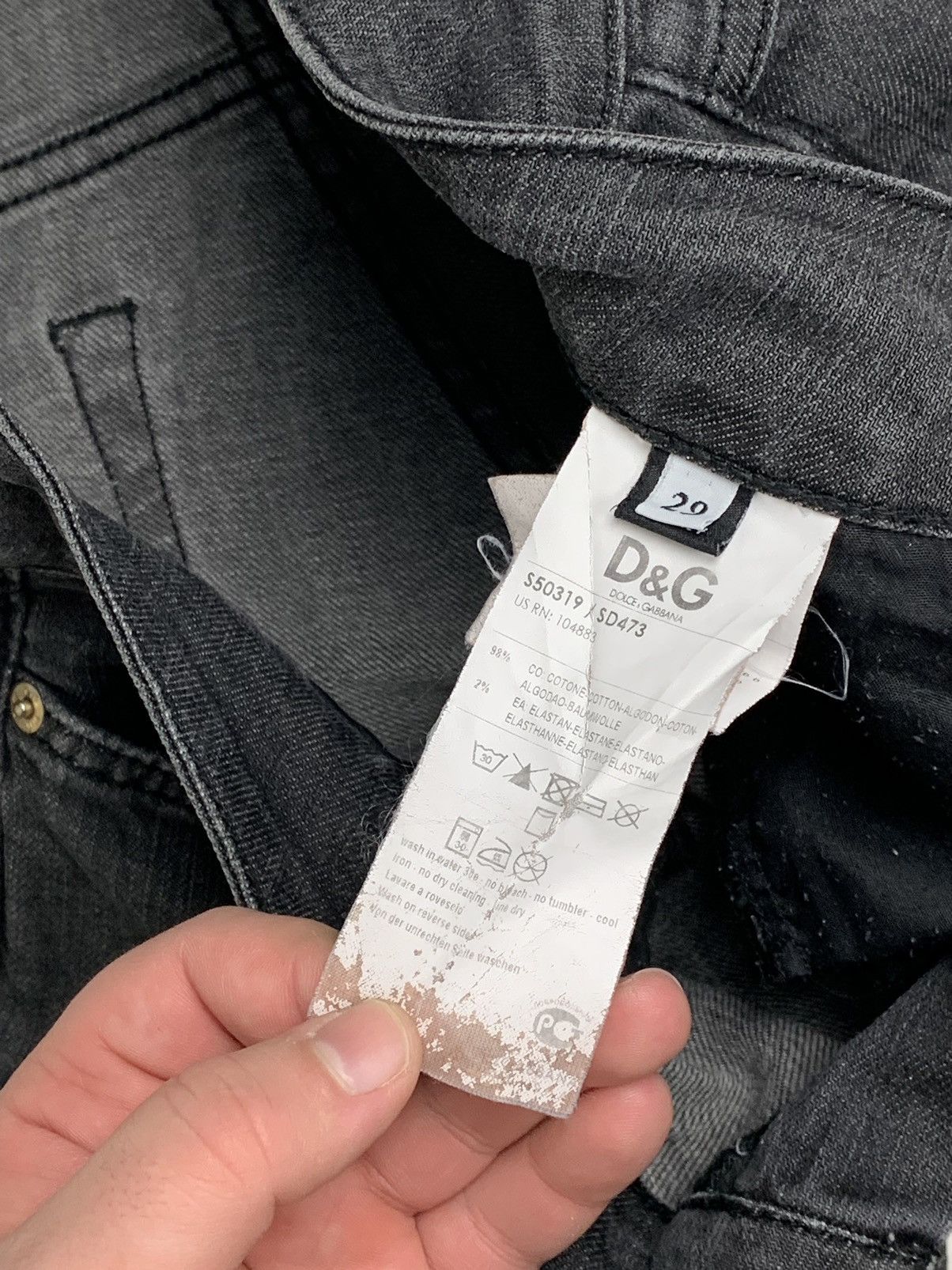 Dolce & Gabbana Dolce & Gabbana Skinny Woman Jeans D&G Y2K Vintage Pants Size 29" - 17 Thumbnail