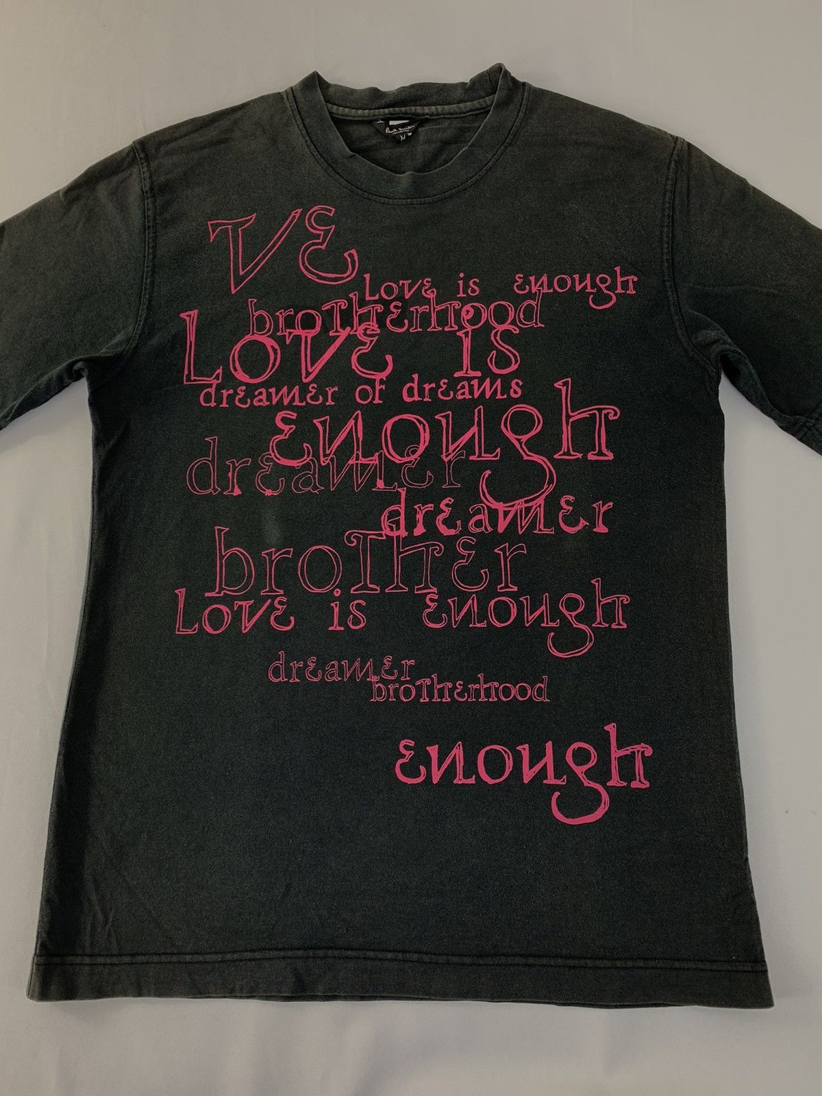 Paul Smith 90s Paul Smith Collection Love Is Enough Qoute Tee Size US M / EU 48-50 / 2 - 2 Thumbnail