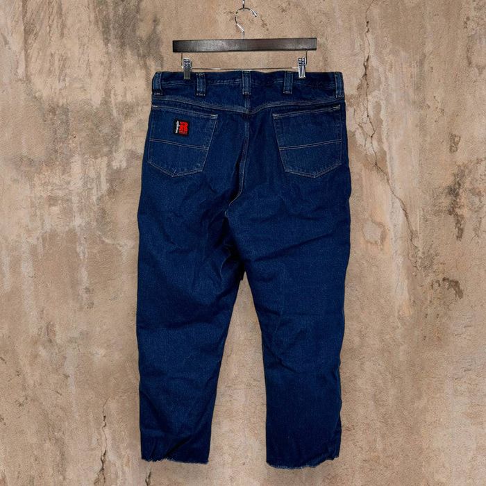 Vintage Wrangler Riggs Jeans Fleece Lined Medium Wash Denim | Grailed