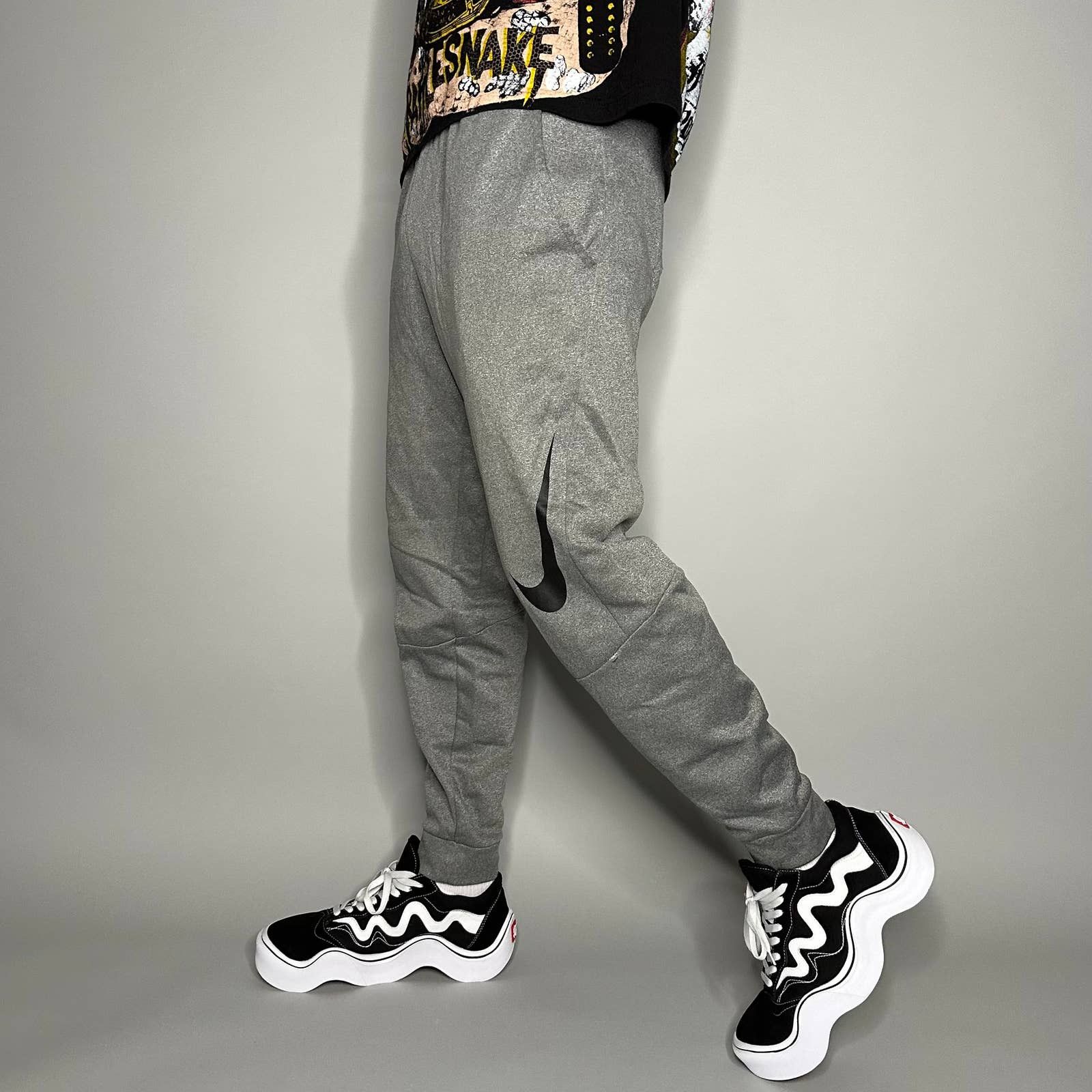 Nike Nike Joggers Grey Polyester Sweatpants Dri Fit Elastic Cuffs | Grailed