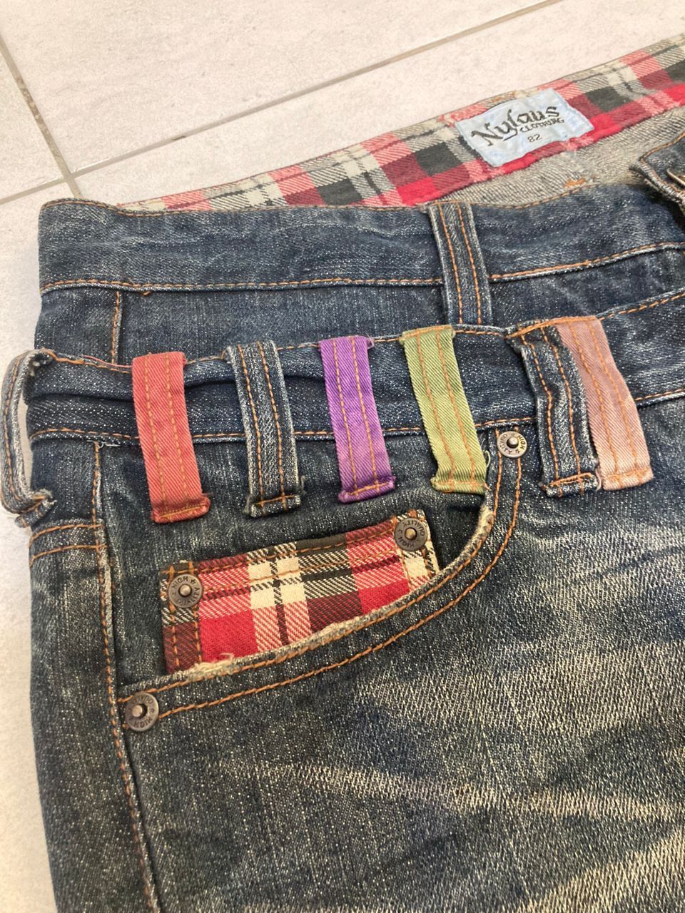 Hysteric Glamour × Japanese Brand × Vintage Vintage Double Waist Nylaus Jeans Size US 31 - 4 Thumbnail