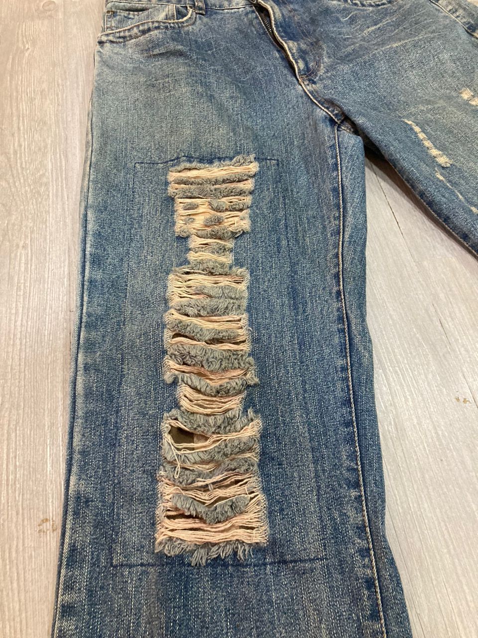 Japanese Brand VINTAGE JUNGLE STORM Distressed Denim Size US 30 / EU 46 - 2 Thumbnail