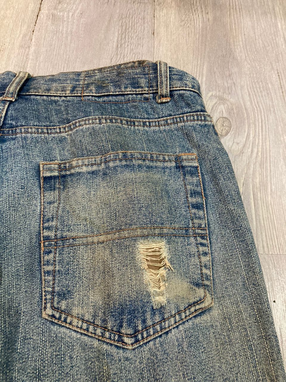 Japanese Brand VINTAGE JUNGLE STORM Distressed Denim Size US 30 / EU 46 - 4 Thumbnail