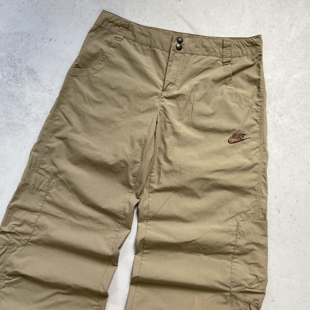 Nike Nike Vintage Track Baggy Pants Brown Drill Y2K Joggers Nylon Size US 30 / EU 46 - 10 Thumbnail