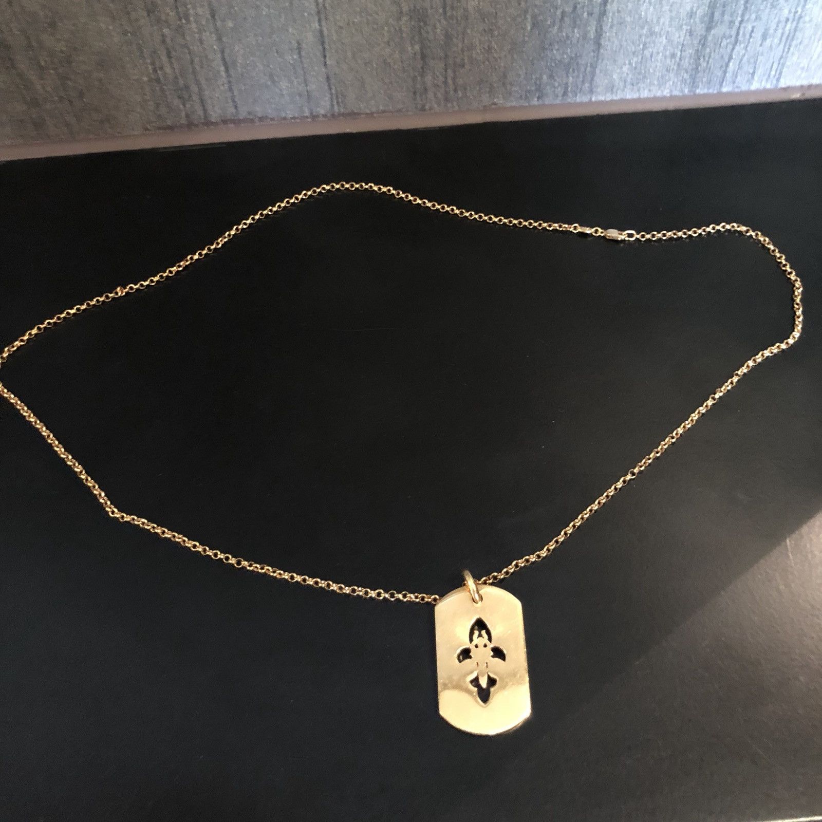 Chrome Hearts 22k Gold Dagger Dog Tag With Paved Diamonds Size ONE SIZE - 3 Thumbnail