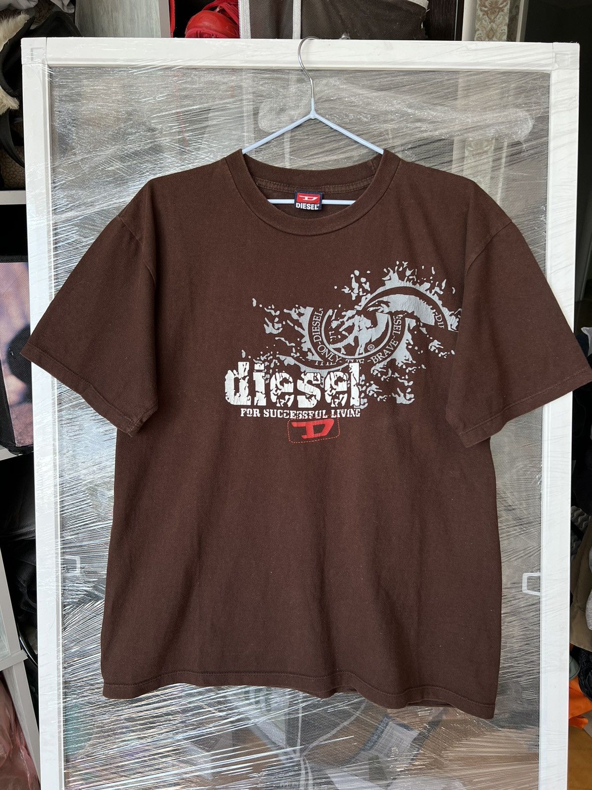 Diesel × Vintage Y2K Diesel Vintage Brown T-Shirt Size US M / EU 48-50 / 2 - 2 Thumbnail