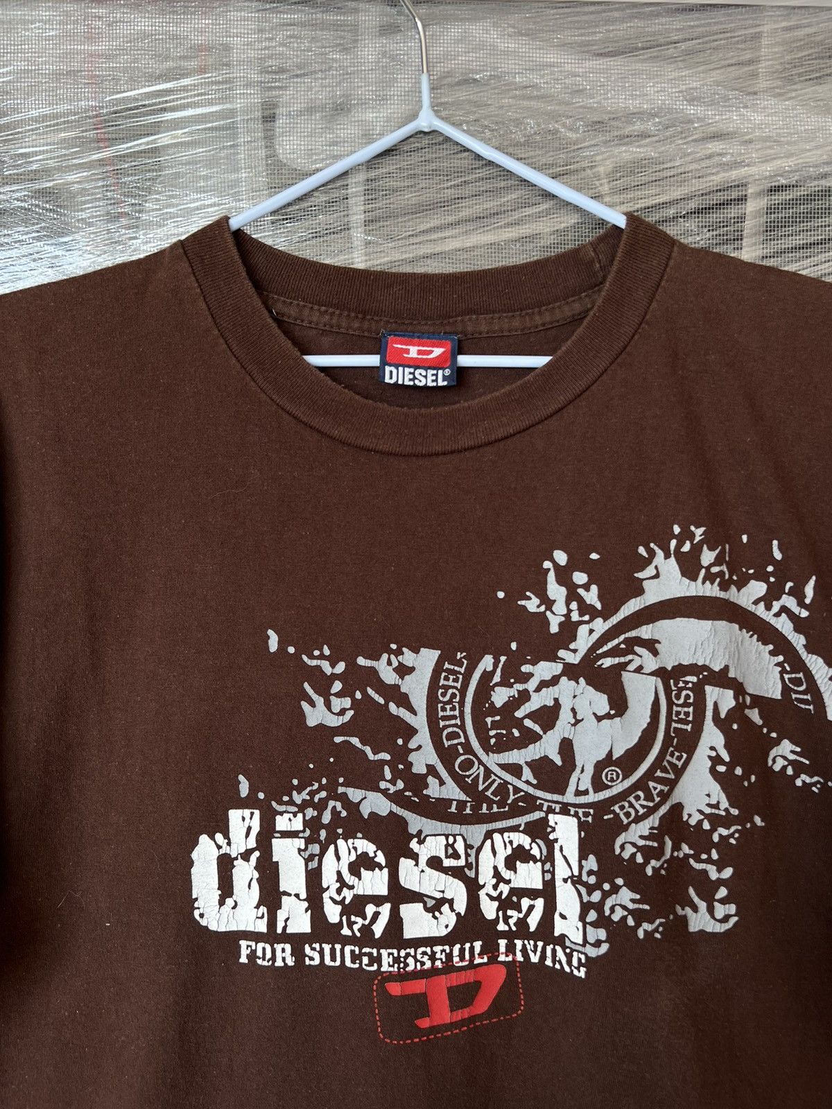 Diesel × Vintage Y2K Diesel Vintage Brown T-Shirt Size US M / EU 48-50 / 2 - 4 Thumbnail