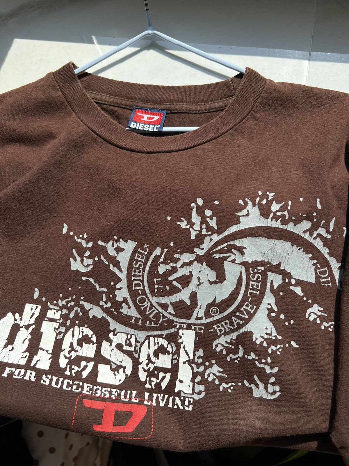 Diesel × Vintage Y2K Diesel Vintage Brown T-Shirt Size US M / EU 48-50 / 2 - 1 Thumbnail