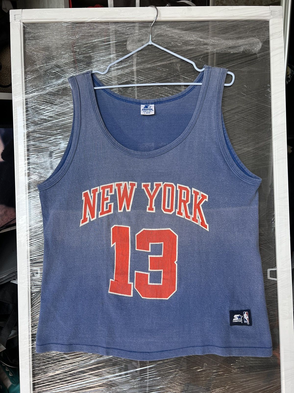 Starter RARE🔥 80s New York Knicks NBA 13 MARK JACKSON VINTAGE SHIRT Size US L / EU 52-54 / 3 - 1 Thumbnail