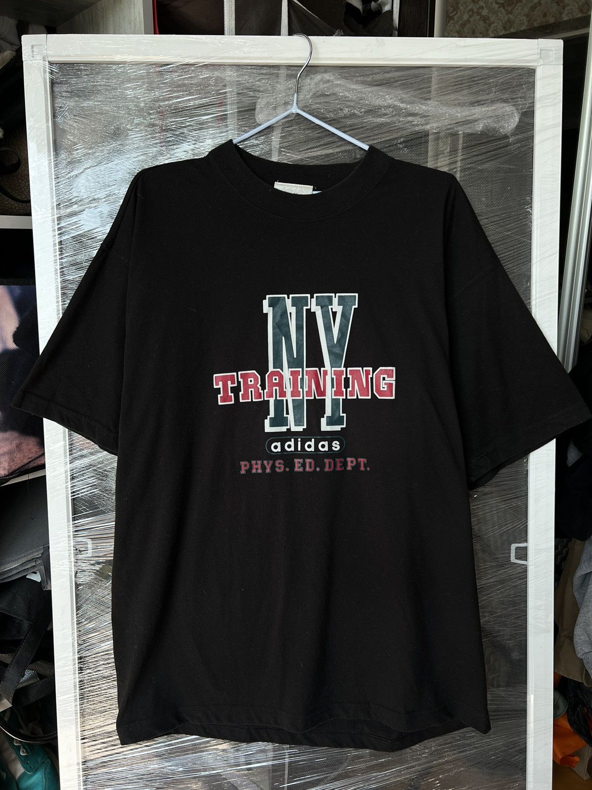 Adidas × Vintage Vintage 90s Adidas New York Training T-Shirt Size US L / EU 52-54 / 3 - 2 Thumbnail