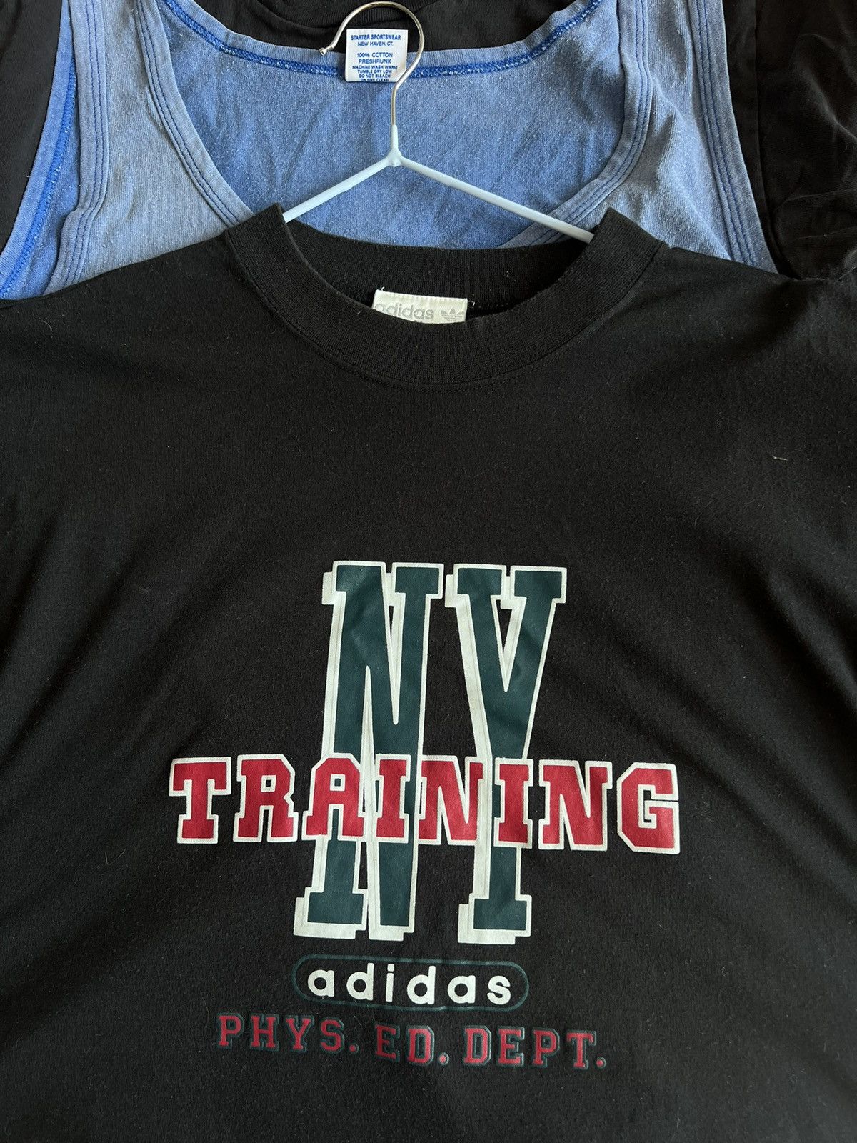 Adidas × Vintage Vintage 90s Adidas New York Training T-Shirt Size US L / EU 52-54 / 3 - 1 Thumbnail