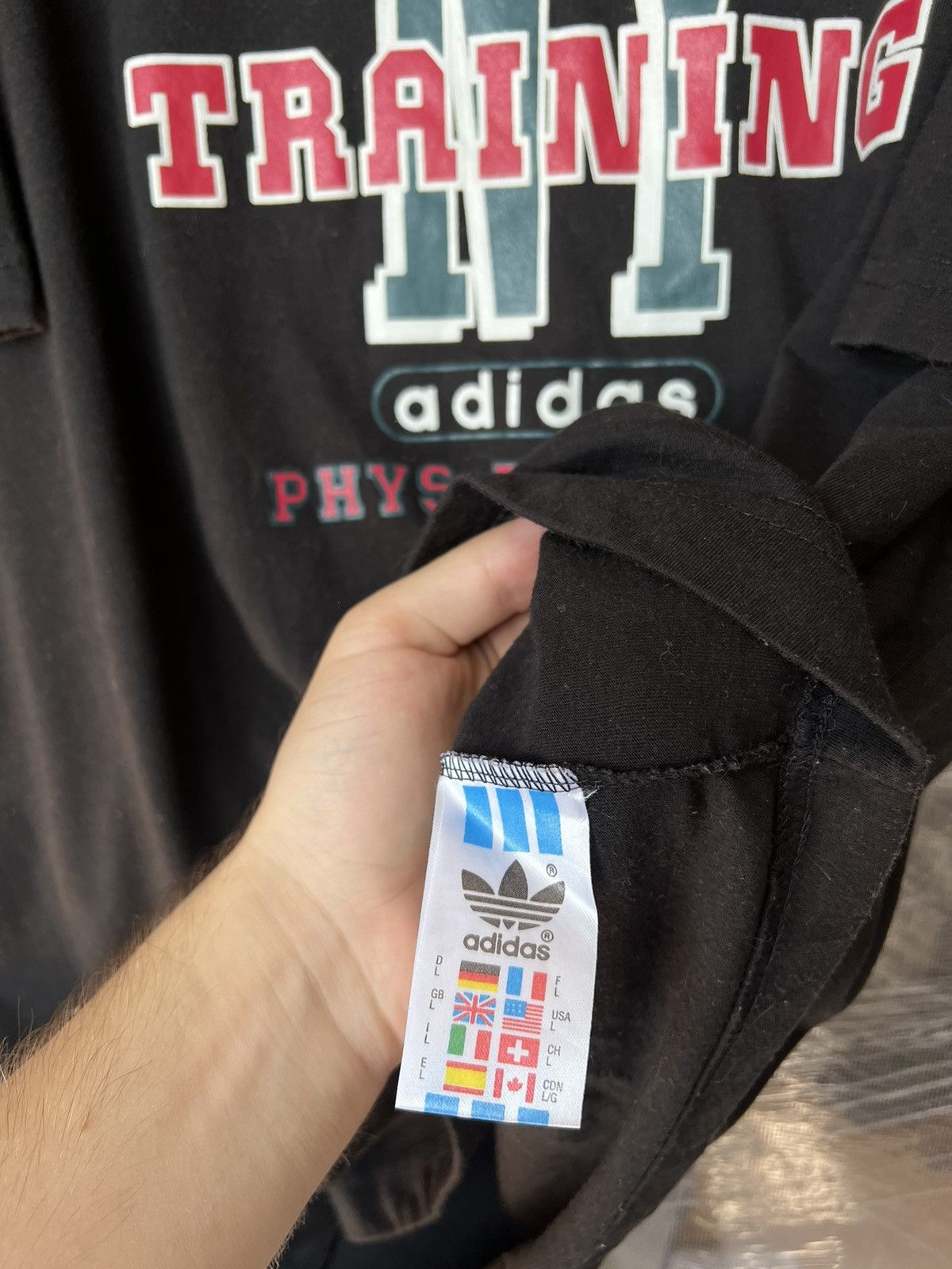 Adidas × Vintage Vintage 90s Adidas New York Training T-Shirt Size US L / EU 52-54 / 3 - 4 Thumbnail