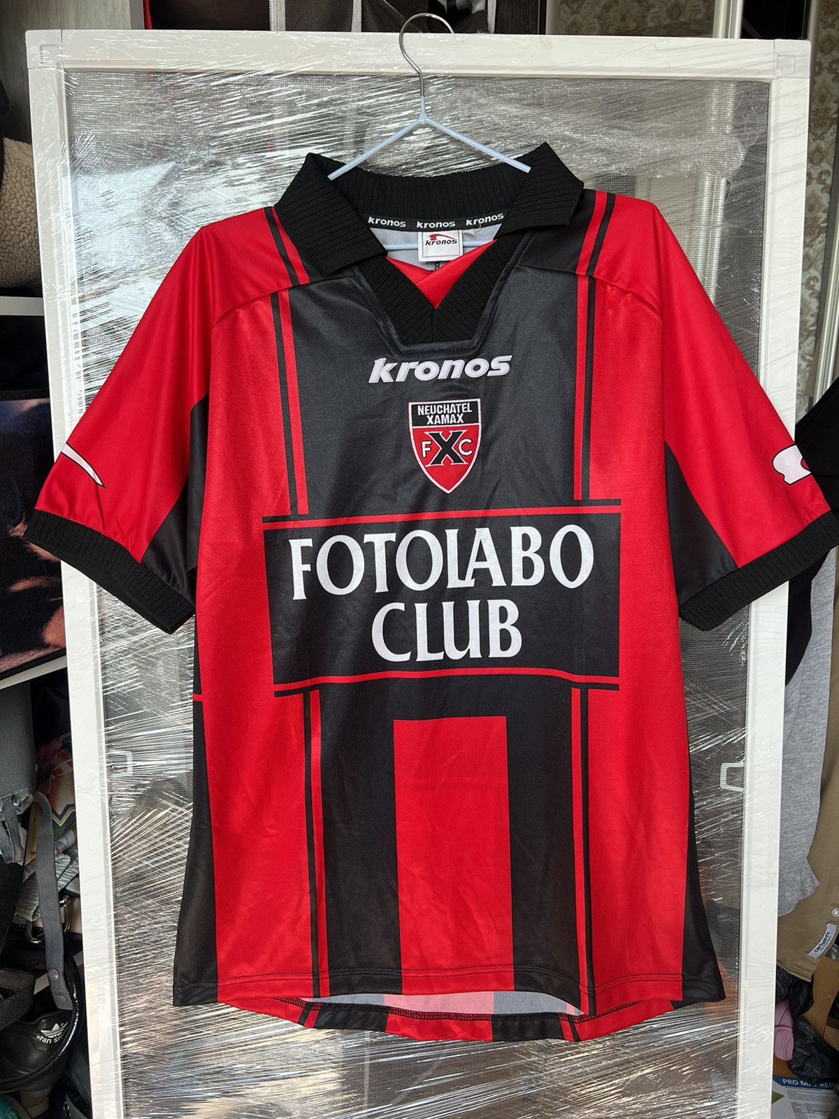NEUCHATEL XAMAX FC 2000/2001 HOME FOOTBALL SHIRT SIZE L