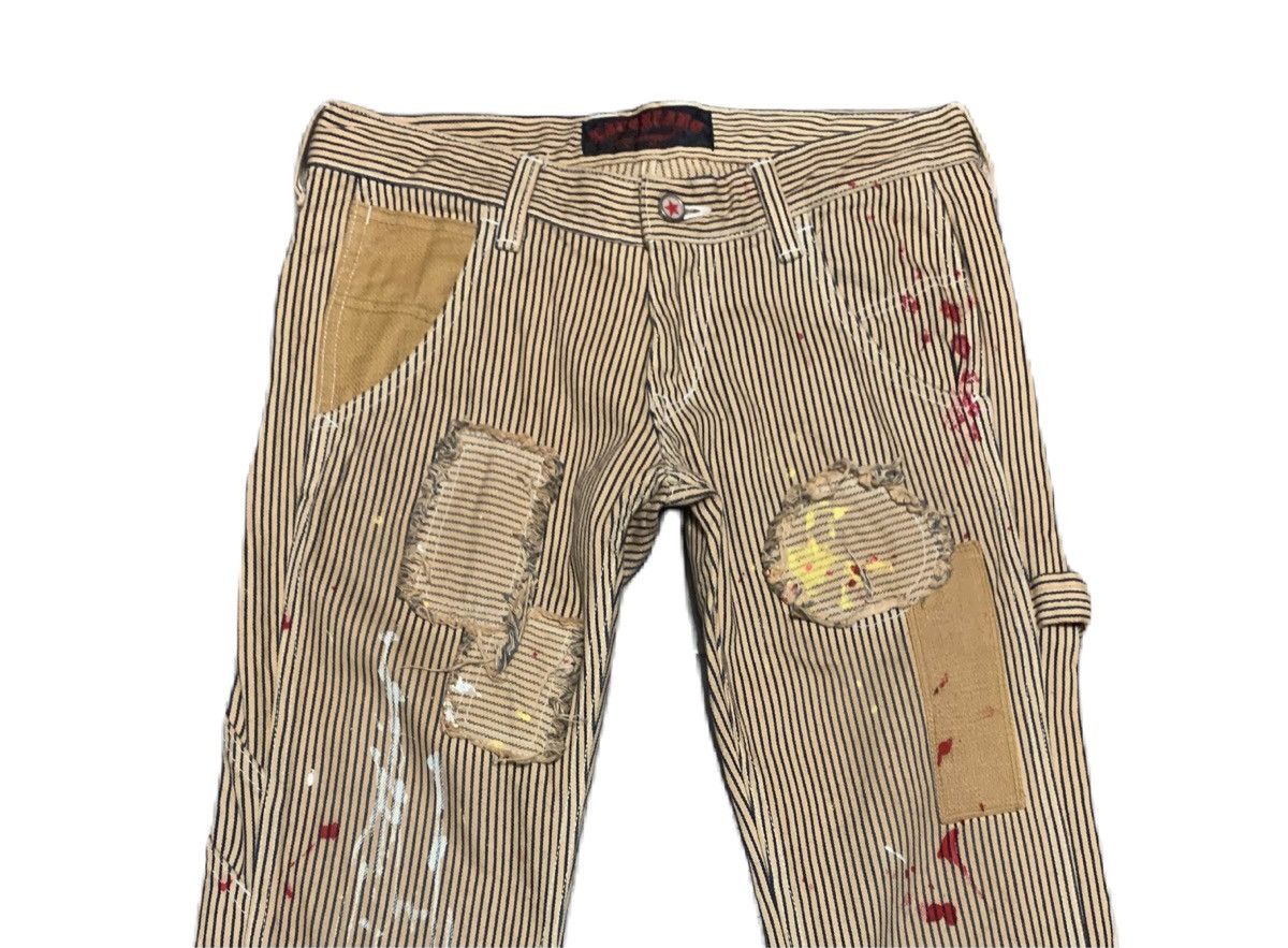 Japanese Brand Vintage Inspired Kapital Hickory Painted Flare Bootcut Pants Size US 32 / EU 48 - 2 Thumbnail