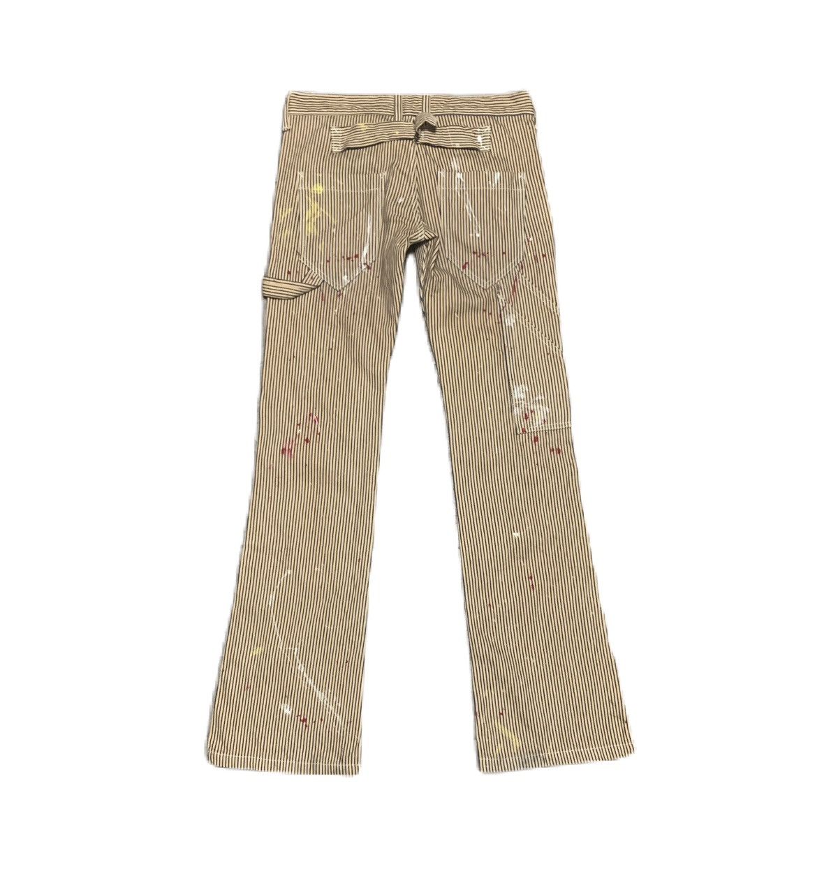 Japanese Brand Vintage Inspired Kapital Hickory Painted Flare Bootcut Pants Size US 32 / EU 48 - 3 Thumbnail