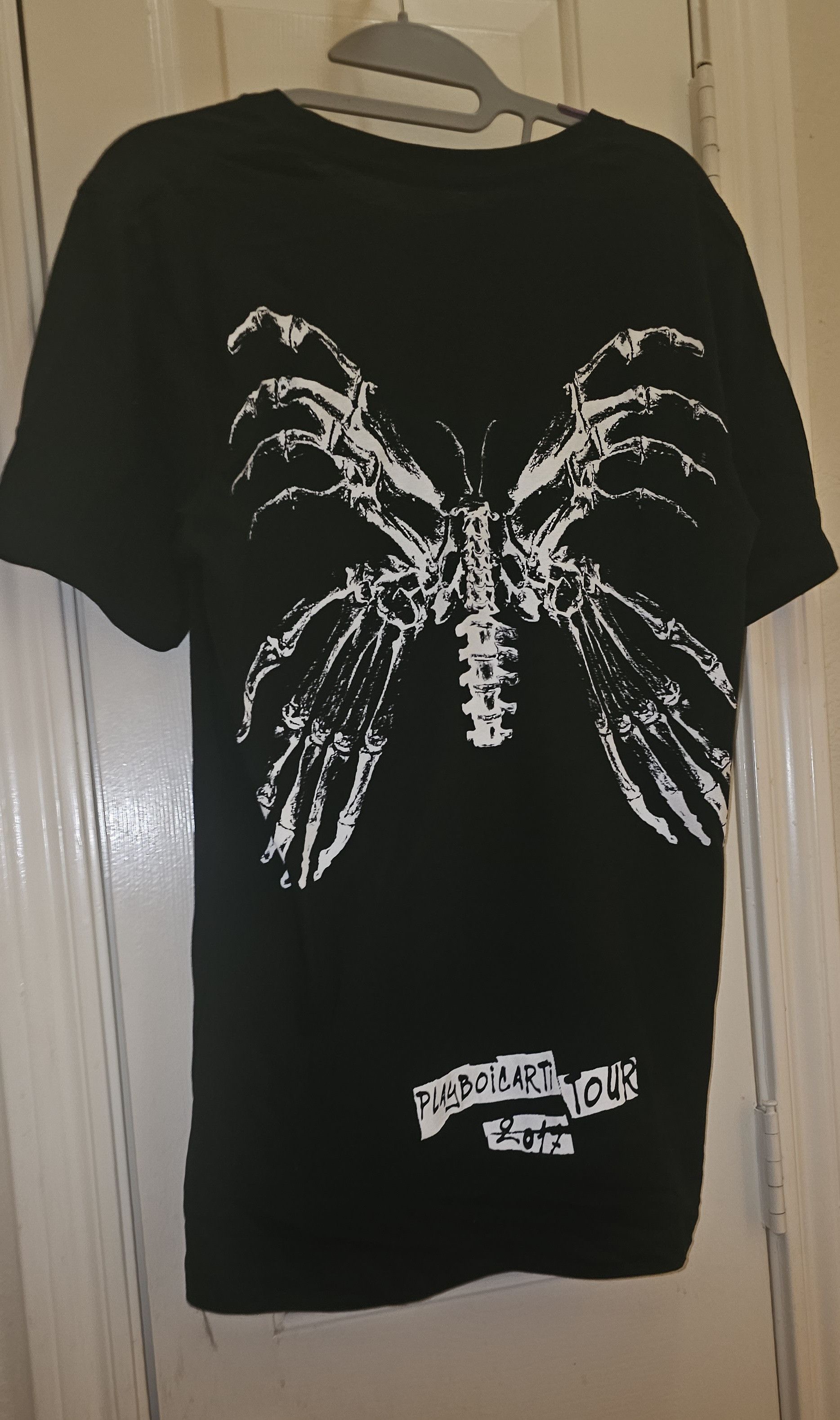Playboi Carti XL Playboi Carti AWGE Butterfly Skeleton 2017 Tour Merch Tee Size US XL / EU 56 / 4 - 13 Thumbnail