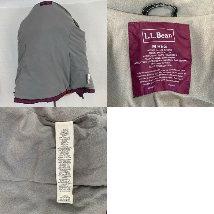 Vintage LL Bean Womens Trail Model Goose Down Puffy Jacket Waterproof Size  Medium