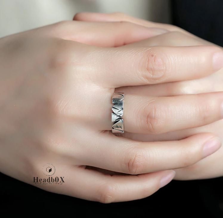 Jewelry Shaped Rock Texture Rings Size ONE SIZE - 2 Thumbnail