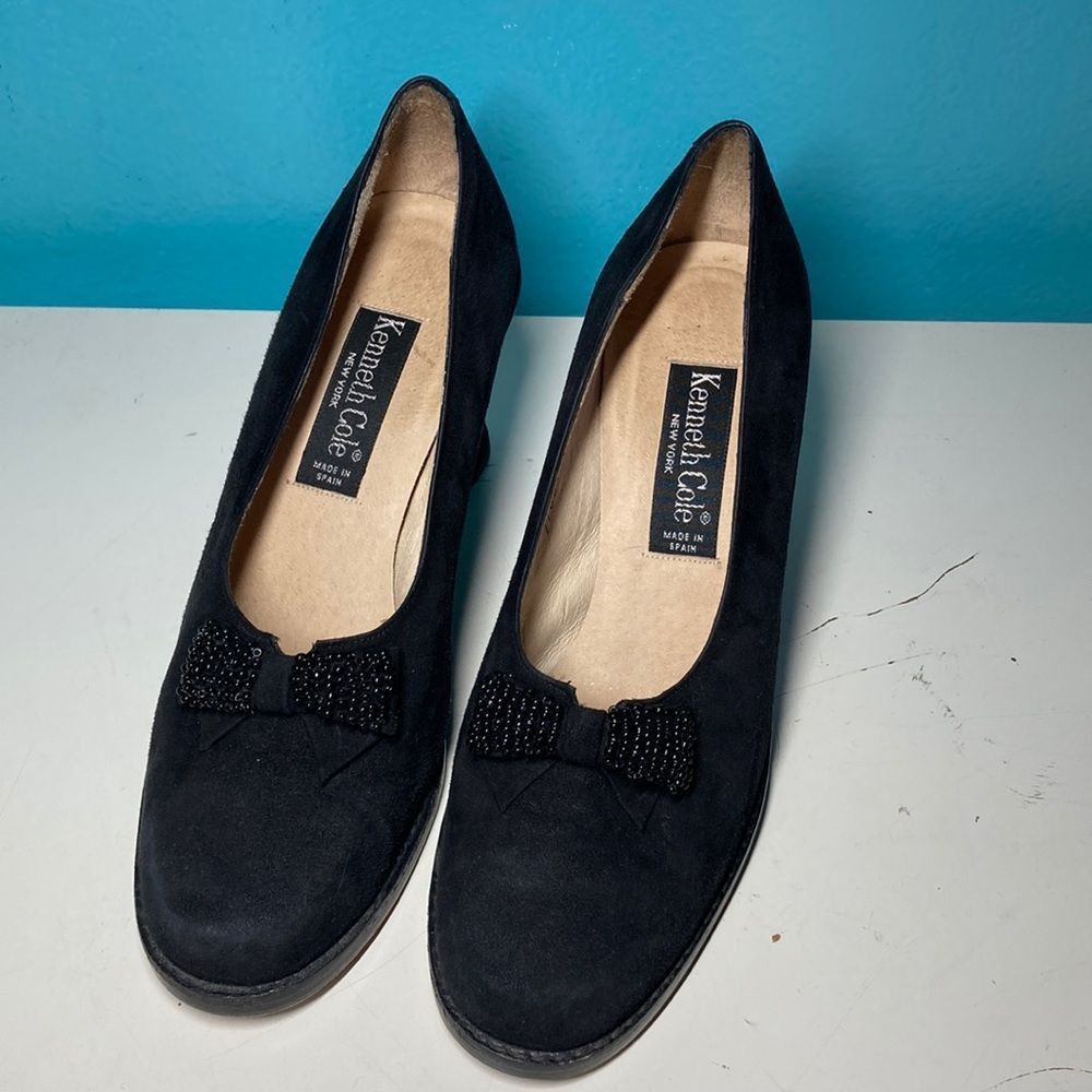Kenneth Cole Heels Size 8.5 Leather & Suede Vintage