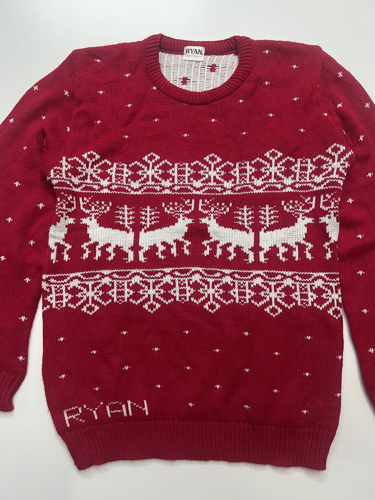 Vintage RYAN COLOURED CABLE KNIT WEAR MADE IN ENGLAND Size US M / EU 48-50 / 2 - 2 Thumbnail