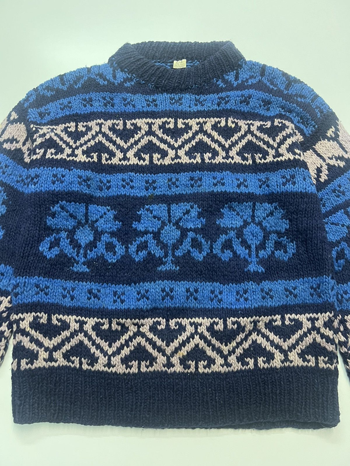 Vintage VINTAGE🔥C.C.H HAND MADE COLOURED CABLE KNIT WEAR Size US L / EU 52-54 / 3 - 3 Thumbnail